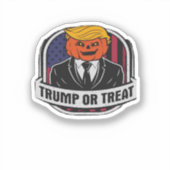 Trumpkin oder Leckerei Halloween - Politisches Kos Aufkleber (Vorderseite)