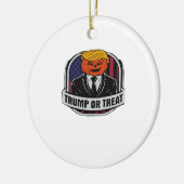 Trumpkin oder Leckerei Halloween - Politisches Kos Keramik Ornament (Links)