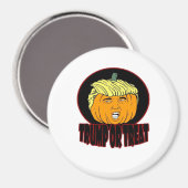 Trumpkin oder Leckerei Halloween Trumpkin Trick od Magnet (Vorderseite/Rückseite)