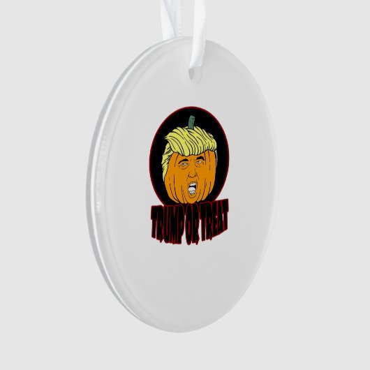Trumpkin oder Leckerei Halloween Trumpkin Trick od Ornament (Vorderseite)