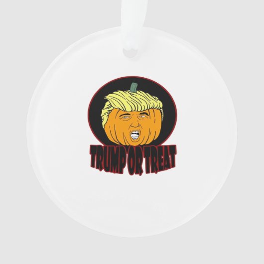 Trumpkin oder Leckerei Halloween Trumpkin Trick od Ornament (Vorderseite)