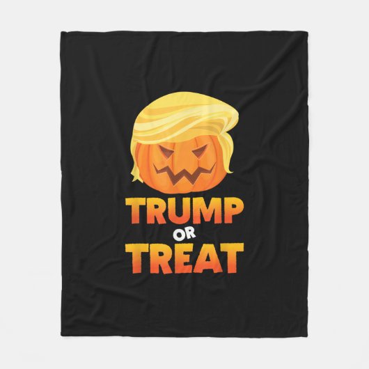 Trumpkin oder Leckerei Trumpkin Halloween-Kostüm Fleecedecke (Vorderseite)