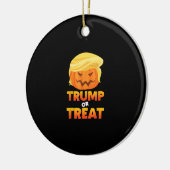 Trumpkin oder Leckerei Trumpkin Halloween-Kostüm Keramik Ornament (Links)