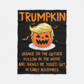 Trumpkin Orange auf der äußeren Anti-Trumpf Hallow Fleecedecke (Vorderseite)