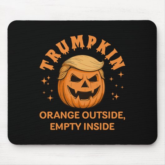 Trumpkin Orange Outside Empty Inside Funny Hallowe Mousepad (Vorne)