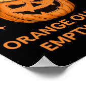 Trumpkin Orange Outside Empty Inside Funny Hallowe Poster (Ecke)