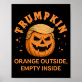 Trumpkin Orange Outside Empty Inside Funny Hallowe Poster (Vorne)