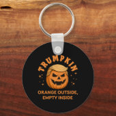 Trumpkin Orange Outside Empty Inside Funny Hallowe Schlüsselanhänger (Vorderseite)