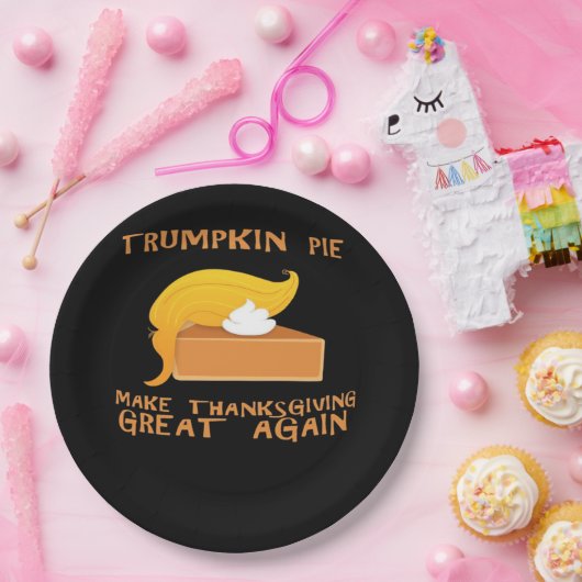 Trumpkin Pie Erntedank Pappteller (Party)