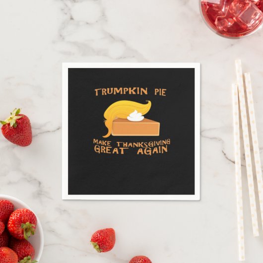 Trumpkin Pie Erntedank Serviette (Beispiel)