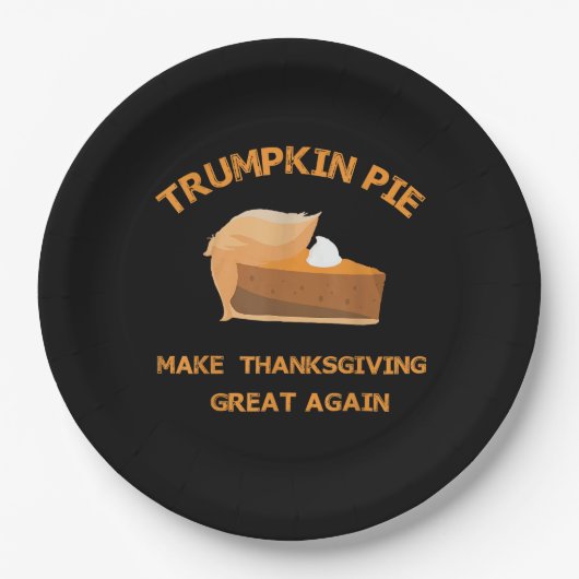 Trumpkin Pie Erntedank wieder groß machen Pappteller (Vorderseite)