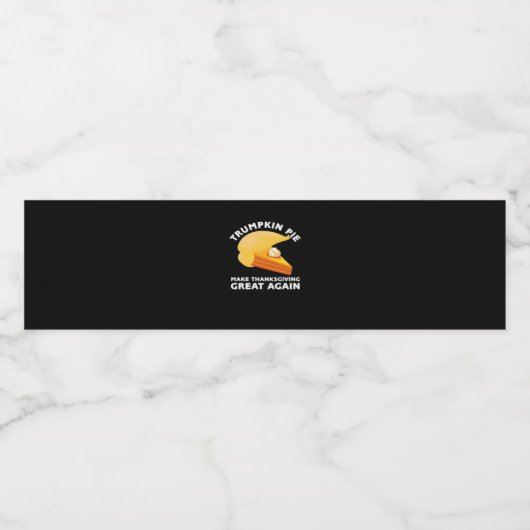 Trumpkin Pie Erntedank wieder groß machen, Türkei Wasserflaschenetikett (Einzelnes Label)