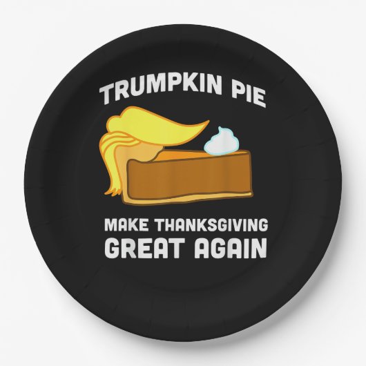 Trumpkin Pie Erntedank wieder großartig machen Pappteller (Vorderseite)