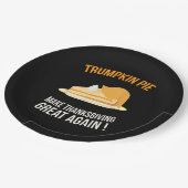 Trumpkin Pie Erntedank wieder großartig pumpen Pappteller (Schrägansicht)