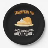 Trumpkin Pie Erntedank wieder großartig pumpen Pappteller (Vorderseite)