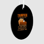 Trumpkin Pie Funny Design - Erntedank Party Hol Ornament (Vorderseite)