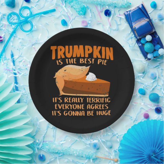 Trumpkin Pie Funny Design - Erntedank Party Hol Pappteller (Party)