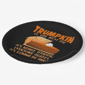Trumpkin Pie Funny Design - Erntedank Party Hol Pappteller (Schrägansicht)