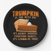 Trumpkin Pie Funny Design - Erntedank Party Hol Pappteller (Vorderseite)