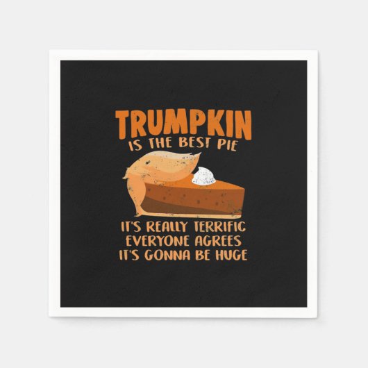 Trumpkin Pie Funny Design - Erntedank Party Hol Serviette (Vorderseite)