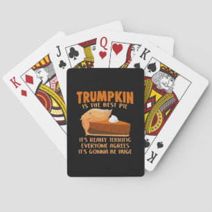 Trumpkin Pie Funny Design - Erntedank Party Hol Spielkarten