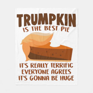 Trumpkin Pie Funny Erntedank Party Holiday Fleecedecke