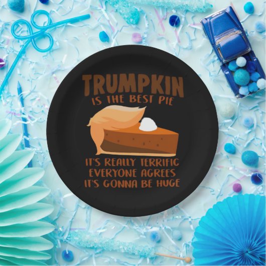 Trumpkin Pie Funny Erntedank Party Holiday Pappteller (Party)