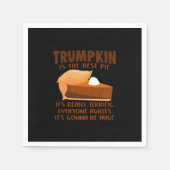 Trumpkin Pie Funny Erntedank Party Holiday Serviette (Vorderseite)