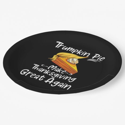 Trumpkin Pie macht Erntedank wieder groß Basebal Pappteller (Schrägansicht)