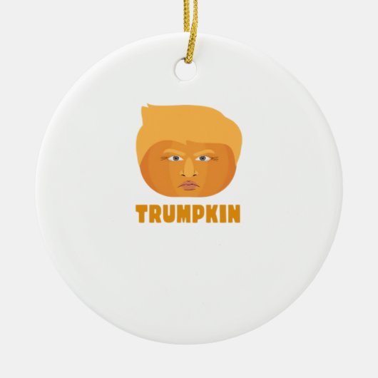 Trumpkin Pumpkin Funny Halloween Design Classic Keramik Ornament (Vorne)