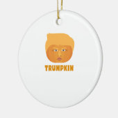 Trumpkin Pumpkin Funny Halloween Design Classic Keramik Ornament (Links)