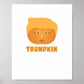 Trumpkin Pumpkin Funny Halloween Design Classic Poster (Vorne)