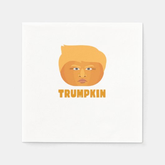 Trumpkin Pumpkin Funny Halloween Design Classic Serviette (Vorderseite)