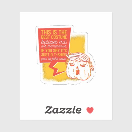 Trumpkin Pumpkin Funny Halloween Zitat Aufkleber (Blatt)