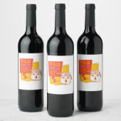 Trumpkin Pumpkin Funny Halloween Zitat Weinetikett (Flaschen)