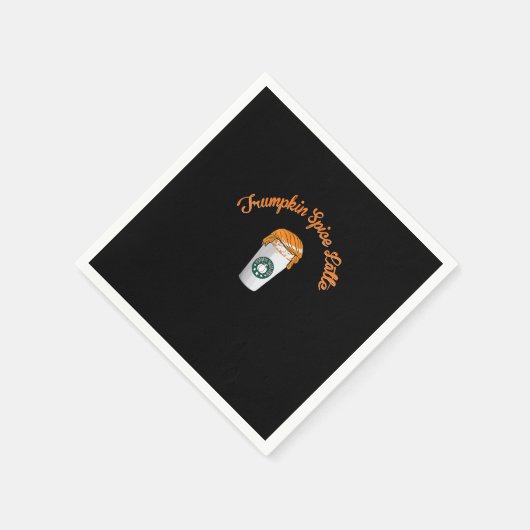 Trumpkin Pumpkin Gewürz Latte Holiday Kaffee Serviette (Ecke)