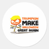 Trumpkin Pumpkin Halloween Classic Runder Aufkleber (Vorderseite)