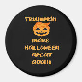Trumpkin Pumpkin Halloween Design - Funny Autumn Q Magnet (Vorne)