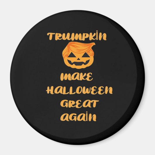 Trumpkin Pumpkin Halloween Design - Funny Autumn Q Magnet (Vorne)