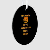 Trumpkin Pumpkin Halloween Design - Funny Autumn Q Ornament (Vorderseite)