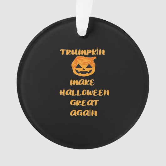 Trumpkin Pumpkin Halloween Design - Funny Autumn Q Ornament (Vorderseite)