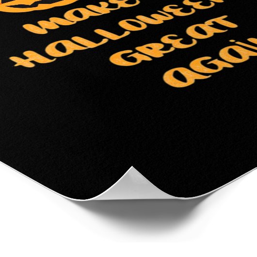 Trumpkin Pumpkin Halloween Design - Funny Autumn Q Poster (Ecke)