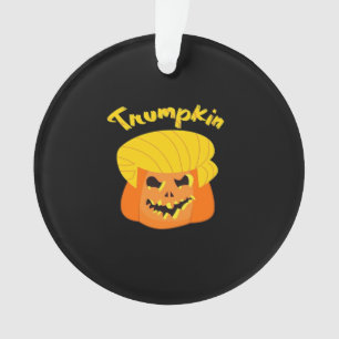 Trumpkin Pumpkin Halloween Design - Retro Slogan Ornament