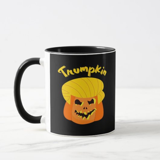 Trumpkin Pumpkin Halloween Design - Retro Slogan Tasse (Links)
