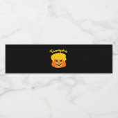 Trumpkin Pumpkin Halloween Design - Retro Slogan Wasserflaschenetikett (Einzelnes Label)