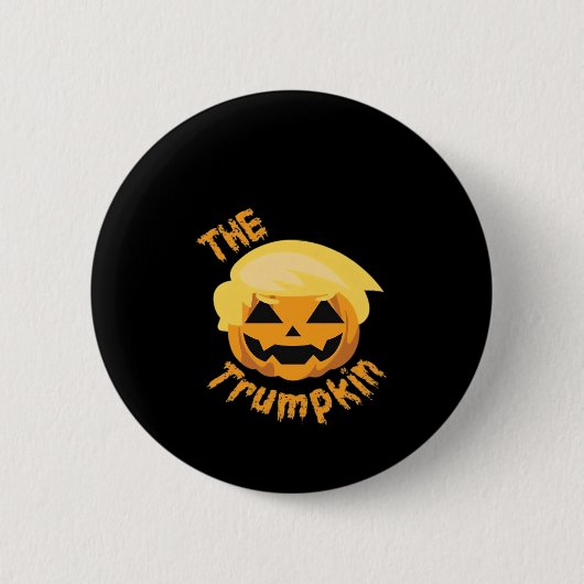 Trumpkin Pumpkin Halloween Design - Sloth Costume Button (Vorderseite)