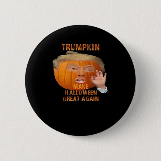 Trumpkin Pumpkin Halloween wieder groß Button (Vorderseite)
