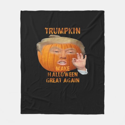 Trumpkin Pumpkin Halloween wieder groß Fleecedecke (Vorderseite)