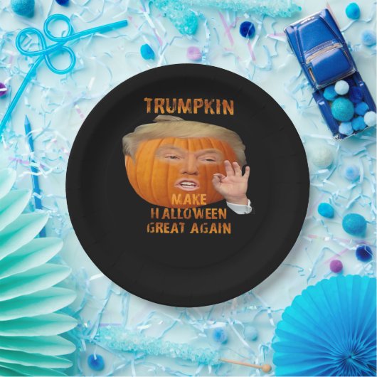 Trumpkin Pumpkin Halloween wieder groß Pappteller (Party)