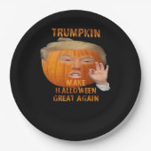 Trumpkin Pumpkin Halloween wieder groß Pappteller (Vorderseite)